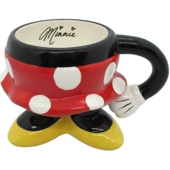 Disney Minnie Mouse 3D Ceramic Mug With Polka Dot Dress & Yellow Shoes - Picture 1 of 7